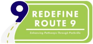 Redefine Route 9 logo graphic Enhancing Pathways through Parkville