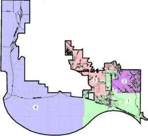 Parkville Ward Map with labeled wards