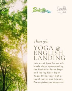 Yoga @ English Landing Park event flyer
