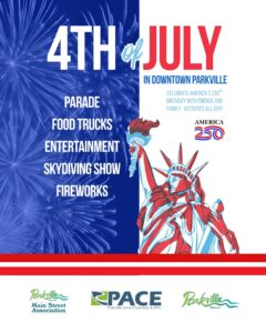 Parkville 4th of July celebration flyer 2026